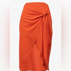 Naked zebra waist wrap midi skirt small